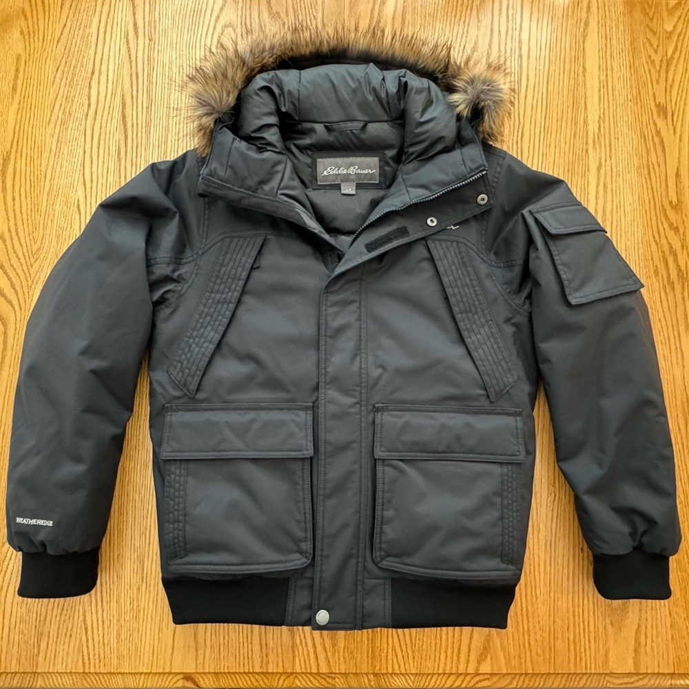 Eddie Bauer Superior Down Bomber Jacket Size Small